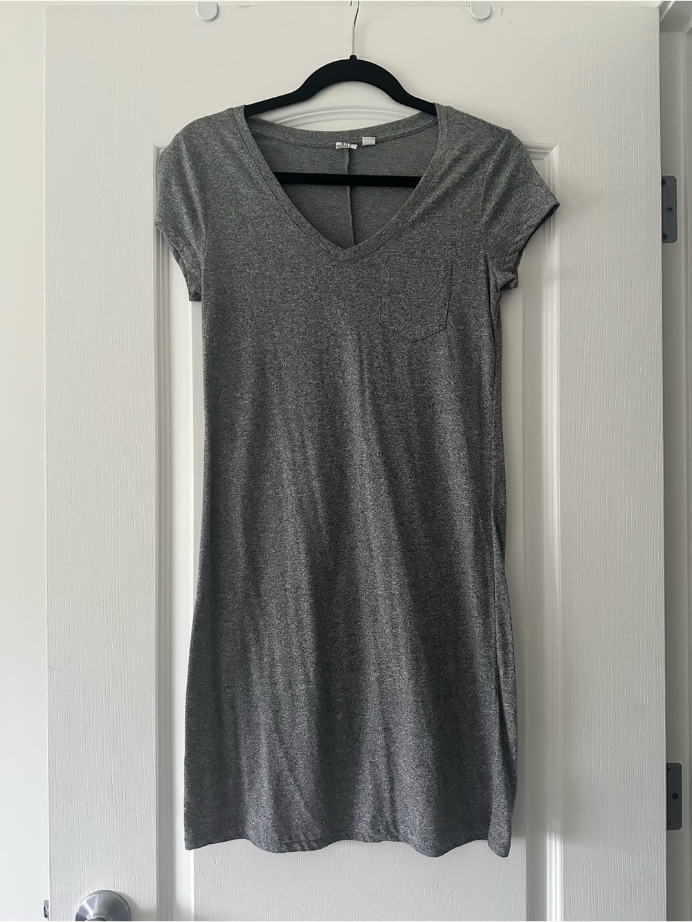 GAP Heather Gray V-Neck Mini Dress